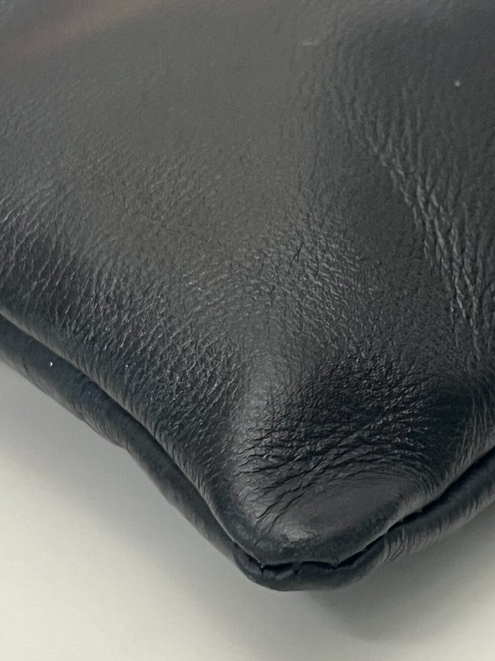 Italian Black Leather-Vera Pelle Crossbody Bag with Tassel - Picture 8 of 12